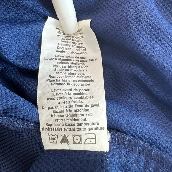 Dickies Zip Front Warm-Up Scrub Jacket WMNS M Blue Sweater Long Sleeve Uniform - Picture 8 of 13